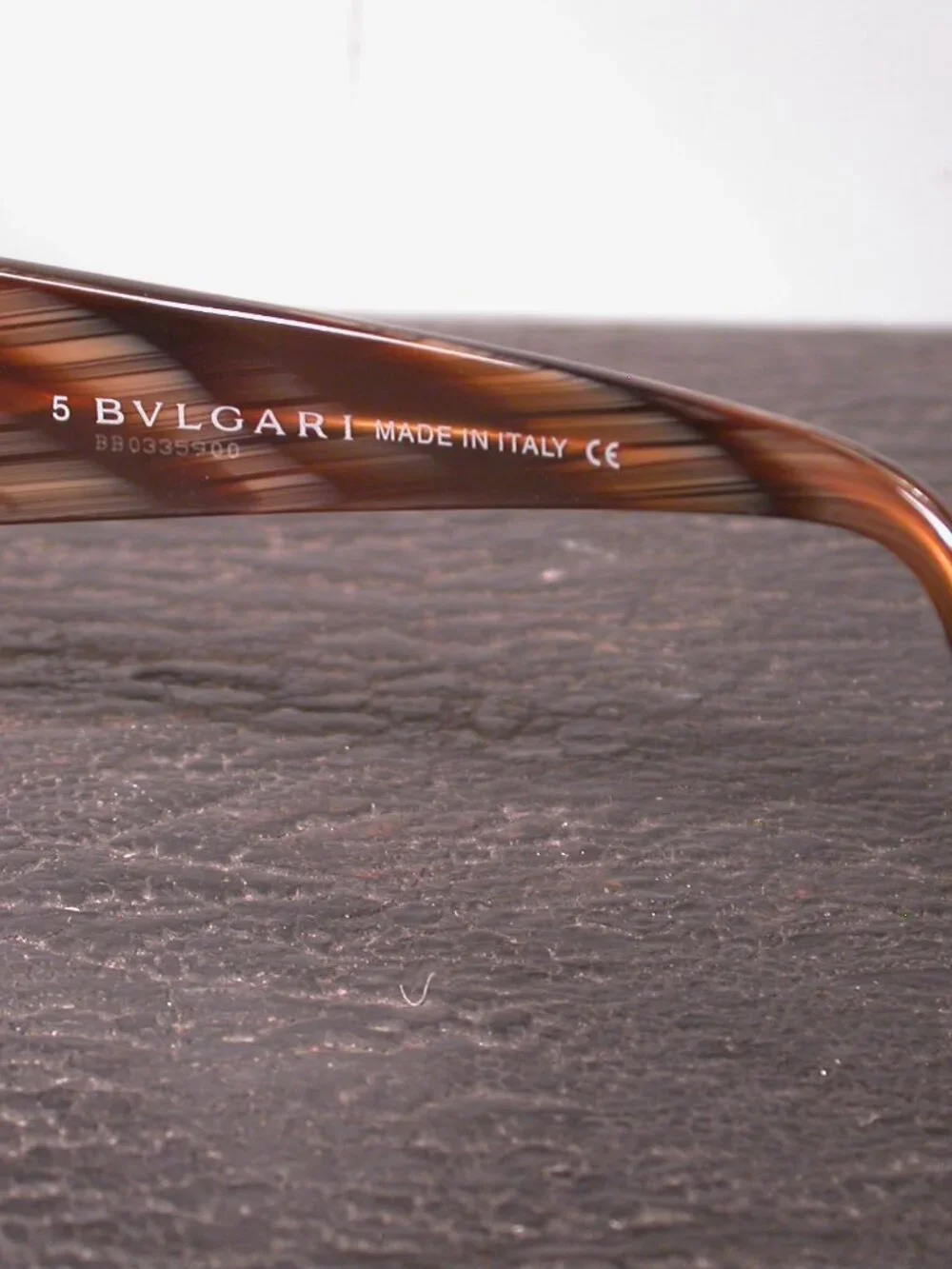 Authentic Bvlgari Horn Stripe Luxury Sunglasses Frames ONLY Italy